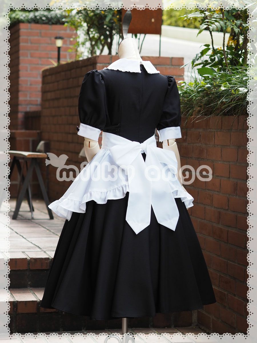 milky ange メイド服 M ベーシックスタイルメイド　セミロング丈 ベーシックシリーズ エイミーセミロング | milky ange