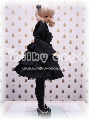60センチ級ドール用 ゴシック風ワンピース デリラ | milky ange
