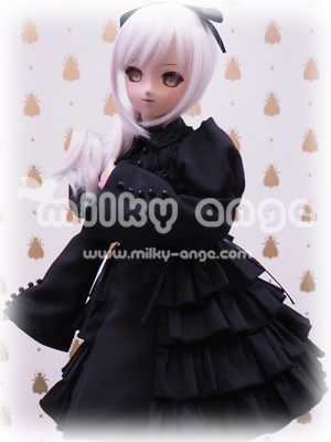 60センチ級ドール用 ゴシック風ワンピース デリラ | milky ange