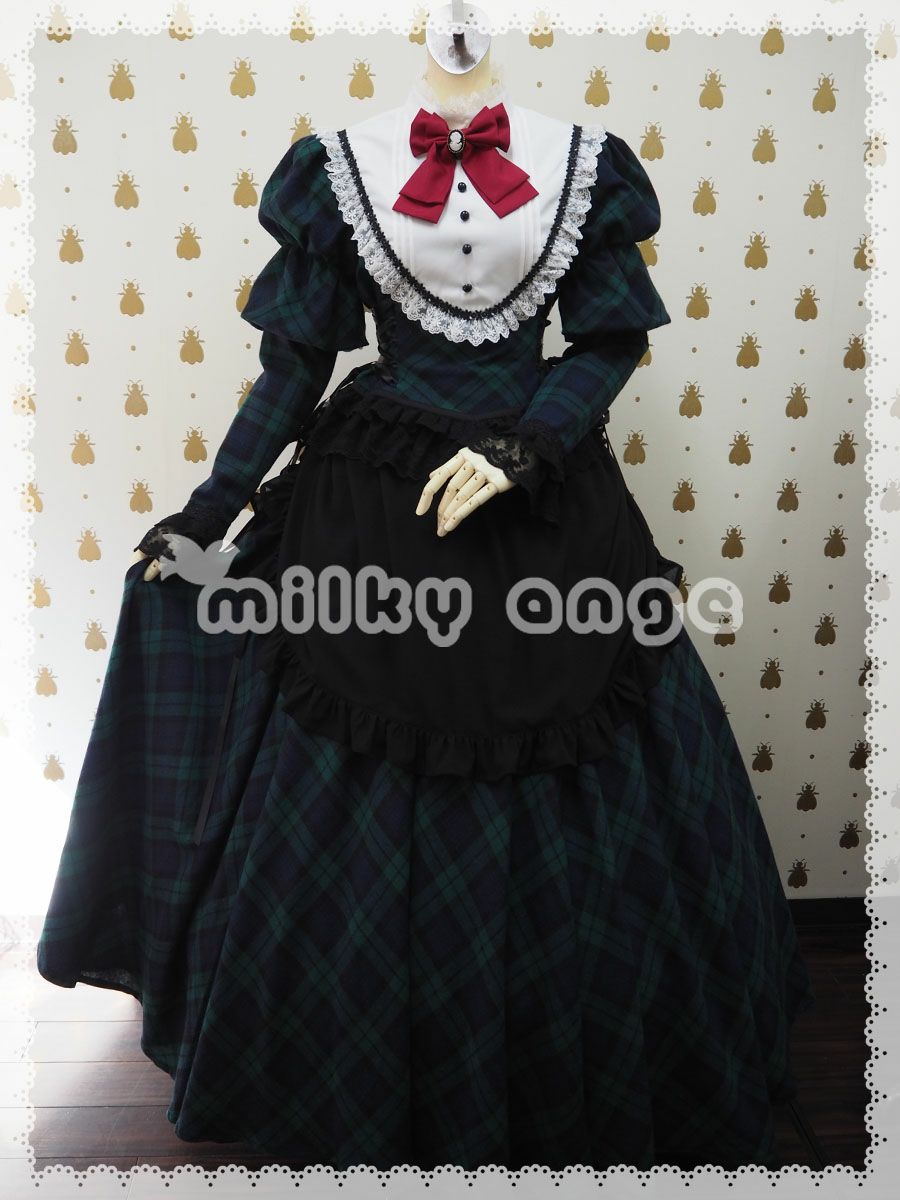 milky ange フレンチスタイル メイド 服 ワンピース ロリータ フレンチスタイルメイド ヘーゼル MLサイズ | milky ange